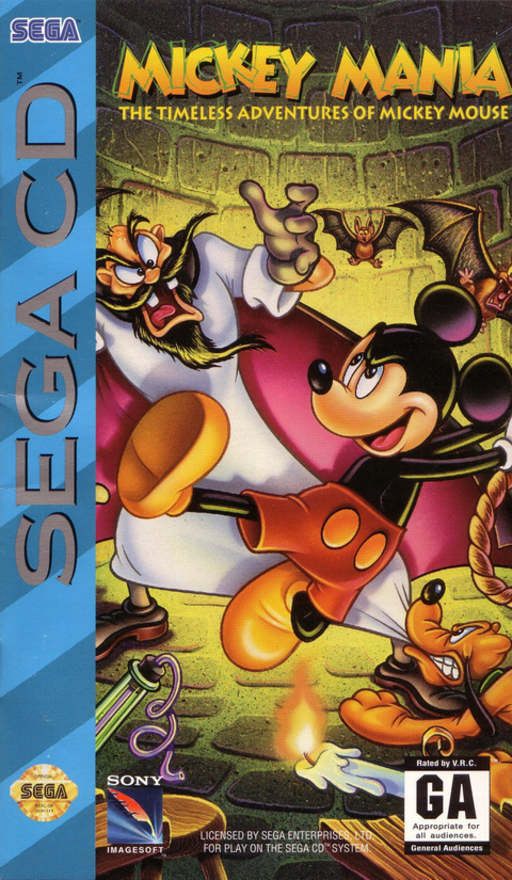 Mickey Mania - The Timeless Adventures of Mickey Mouse (USA) Sega CD Game Cover